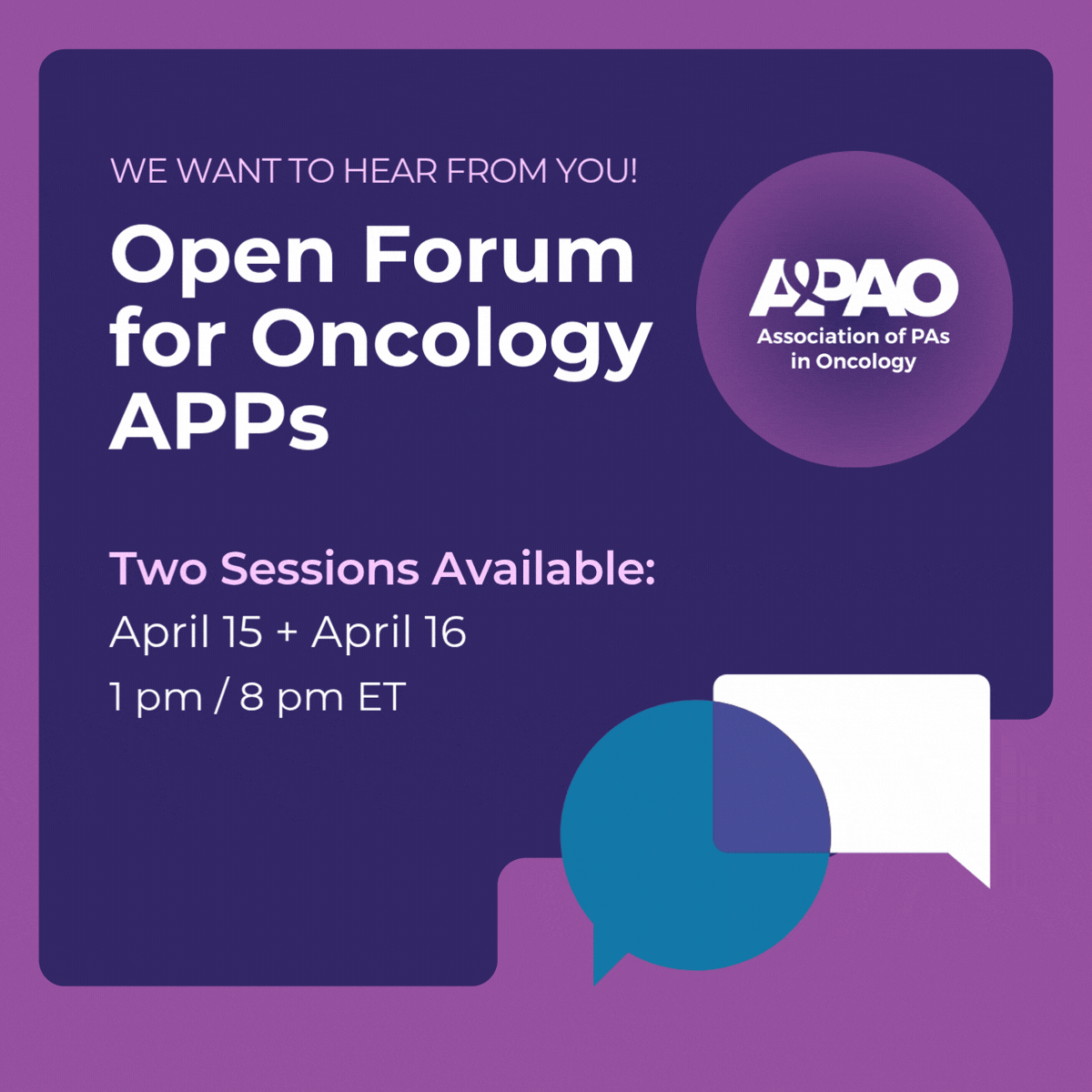 association-of-physician-assistants-in-oncology-APAO-open-forum-community-advanced-practice-providers-april-2026